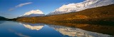 panoramic landscape photographs, liathach, beinn eighe, torridon, mountain, snow, scottish highlands, reflection, ross
