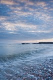 dawn, steely, auchmithie, angus, scotland, harbour, harbour wall, mother nature, cold light