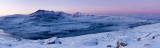 coigach, moon, earth shadow, dawn, high resolution images, stitching, panoramic, composition, cold, inverpolly, scotland