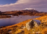autumn landscape, awesome scenery, inverpolly, snow, cul mor, coigach, cul beag, mountains, seasons of the year, scotlan