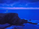 lighthouse, cliff, dusk, sea, long exposure, stoer head, stoer, assynt, scotland