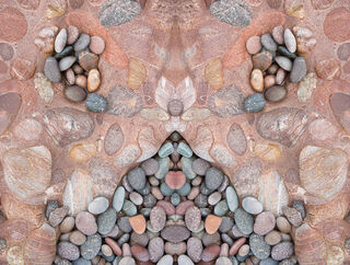 Pebbles and Rock Formation Abstract