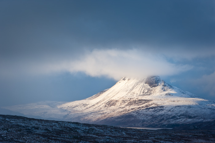 stac pollaidh, mountain, snow, Inverpolly, nature reserve, assynt, peak, vistas, images, photo