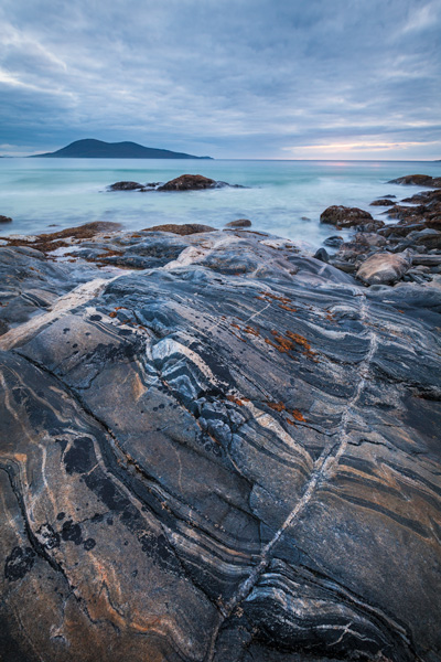lewisian, gneiss, rock, banded,Ceapabhal, traigh lar, peninsula, harris, hebrides, photo