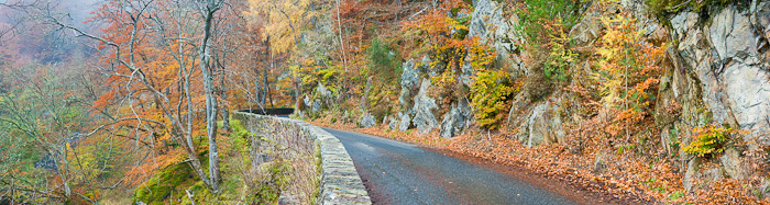 At the entrance to Glen Lyon, the road travels along the side of a steep sided wooded gorge. &nbsp;It is so narrow that it almost...